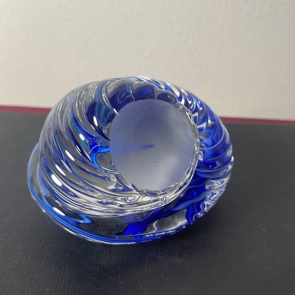Schmidt Rhea Ocean Wave Spiral Twist Art Glass Paperweight Signed - Picture 7 of 12